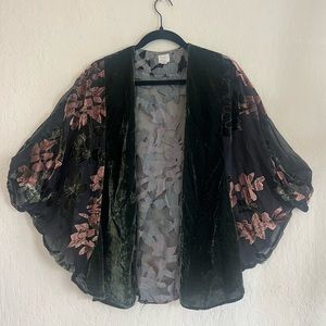 A New Day - Velvet Sheer Kimono